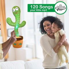Storio Rechargeable Toys Talking Cactus Baby Toys for Kids Dancing Cactus Toys Can Sing Wriggle & Singing Recording Repeat What You Say Funny Education Toys for Children Playing Home Decor for Kids GenzVybs